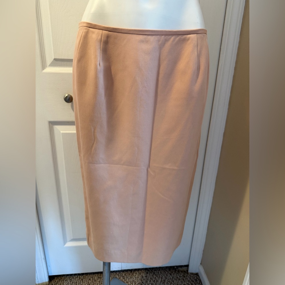 Preston & York Peach Silk Pencil Skirt, Size 16